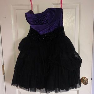 Strapless Purple and black dress